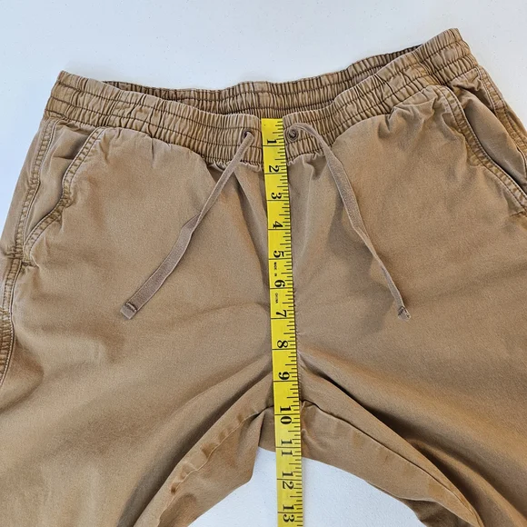 L.L. Bean Womens Lakewashed Chino Pants Mid Rise Pull On Elastic Waistband 12P - Picture 8 of 9